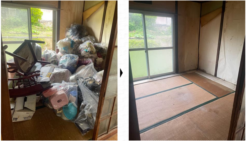 【回収実績】神戸市西区で空家の不用品回収作業