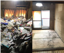 ゴミ屋敷片付け前と片付け後の写真